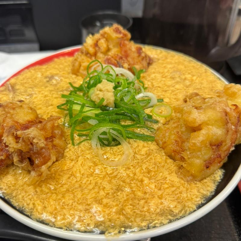鷄天鶏卵カレーうどん(極楽うどん　TKU （ティーケーユー）)