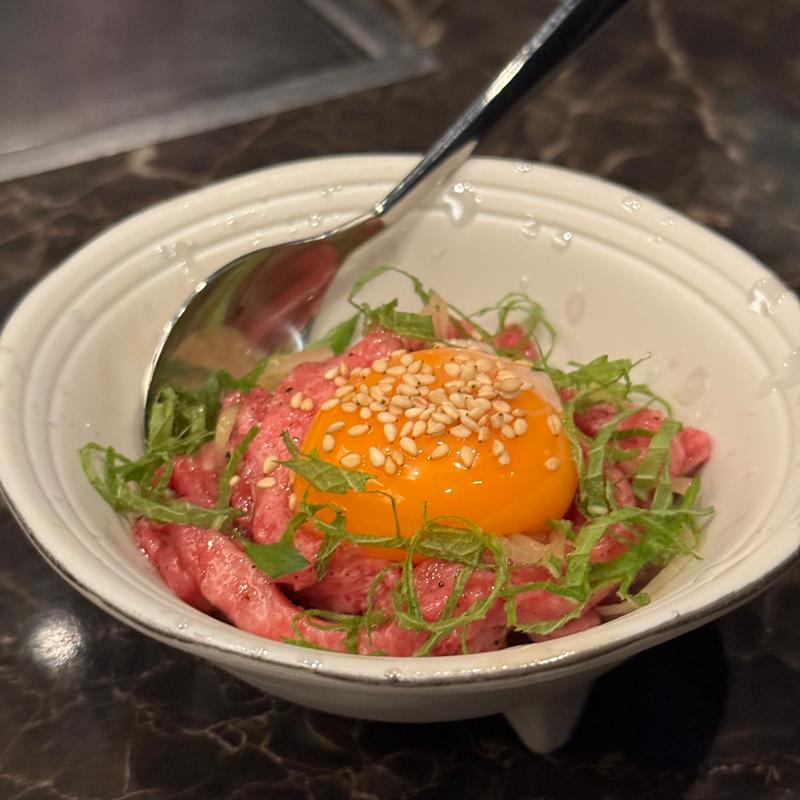 上タンユッケ(焼肉Nick錦店)