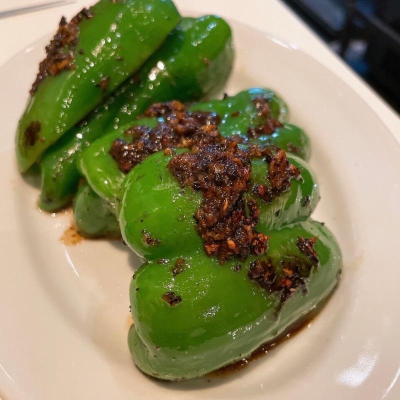 ピーマンの豆豉炒め(大衆中華酒場六根)