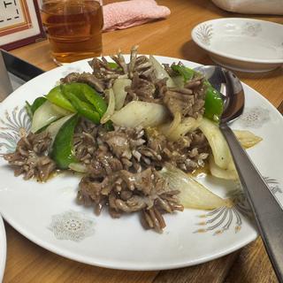 砂肝の黒胡椒炒め