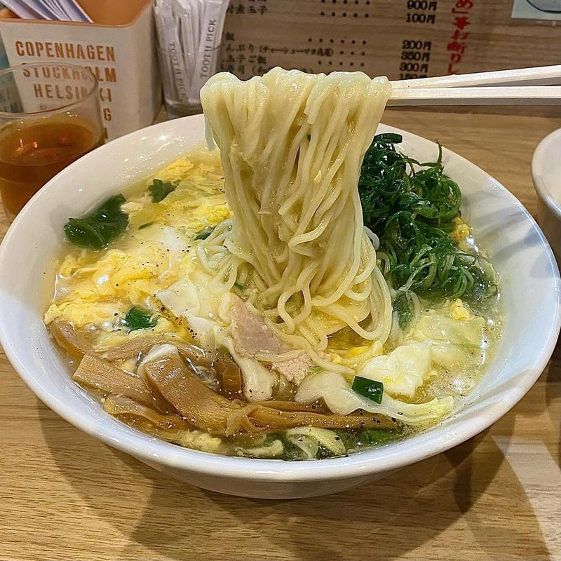 玉子ラーメン ご飯付き(麺屋 丈六)