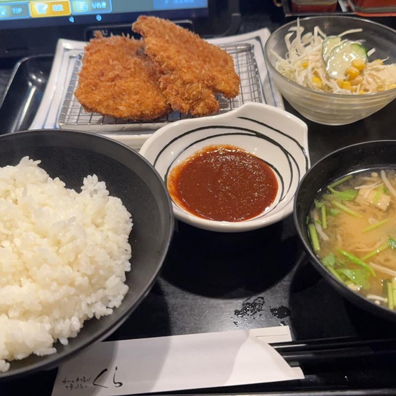 ひれかつ定食2枚(とんかつ味処　くら)