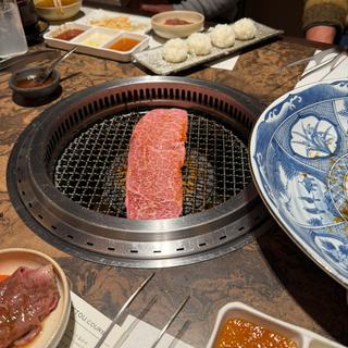 ざぶとんの焼きすきひとくちごはんを添えて(東京焼肉 平城苑 浅草総本店)