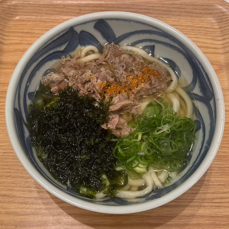 肉海苔うどん(肉うどん・肉どうふ えん ASTY静岡店)