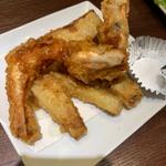 山ウドと赤海老の天ぷら(清龍 池袋西口店)