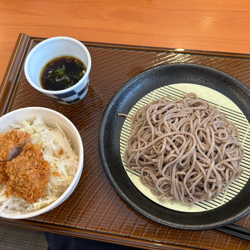 もり蕎麦　ミニソースヒレカツ丼セット(とんから亭 青森問屋町店)