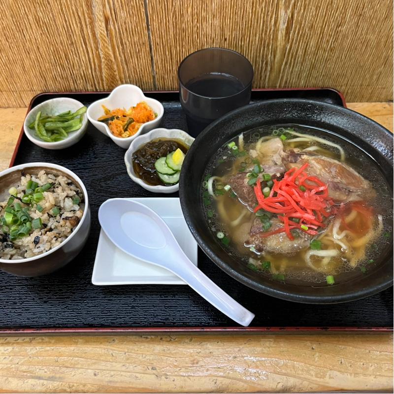 ソーキそば定食(天龍)