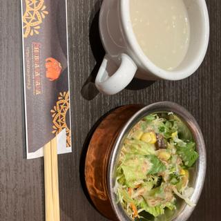 プレーンナンセットチキンカレー