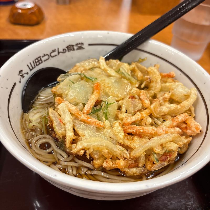 天ぷらそば（温）(山田うどん食堂 上尾小泉店 )