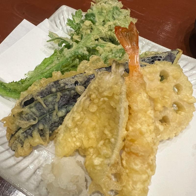 天ぷら盛り合わせ(てっぱんや あま乃)