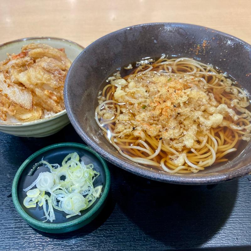 野菜かき揚げ丼セット(ゆで太郎 錦糸公園前店 )