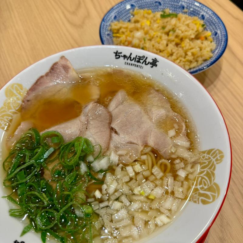 中華そばランチセット(ちゃんぽん亭 ロサヴィア茨木店)