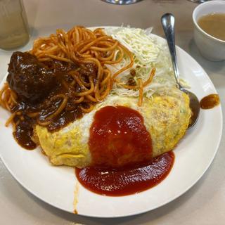 オムライス+ミニハンバーグ(むさしや )