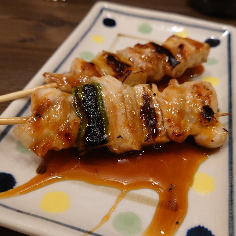 ねぎま【ﾀﾚ】/2本(焼鳥日高 新八柱店)