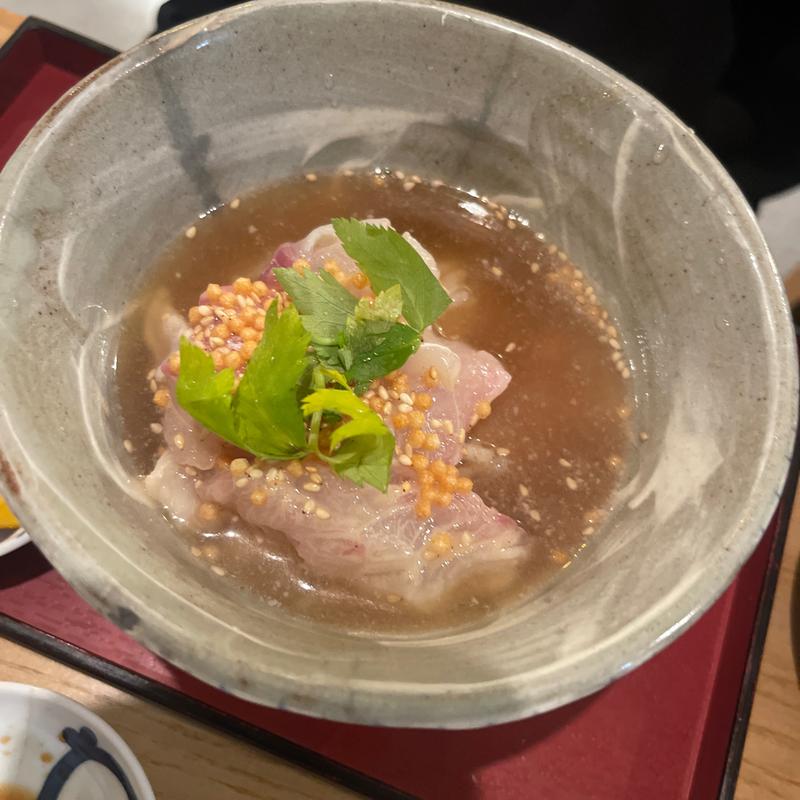 鯛の胡麻茶漬け(居酒屋 いちき 若葉本店)