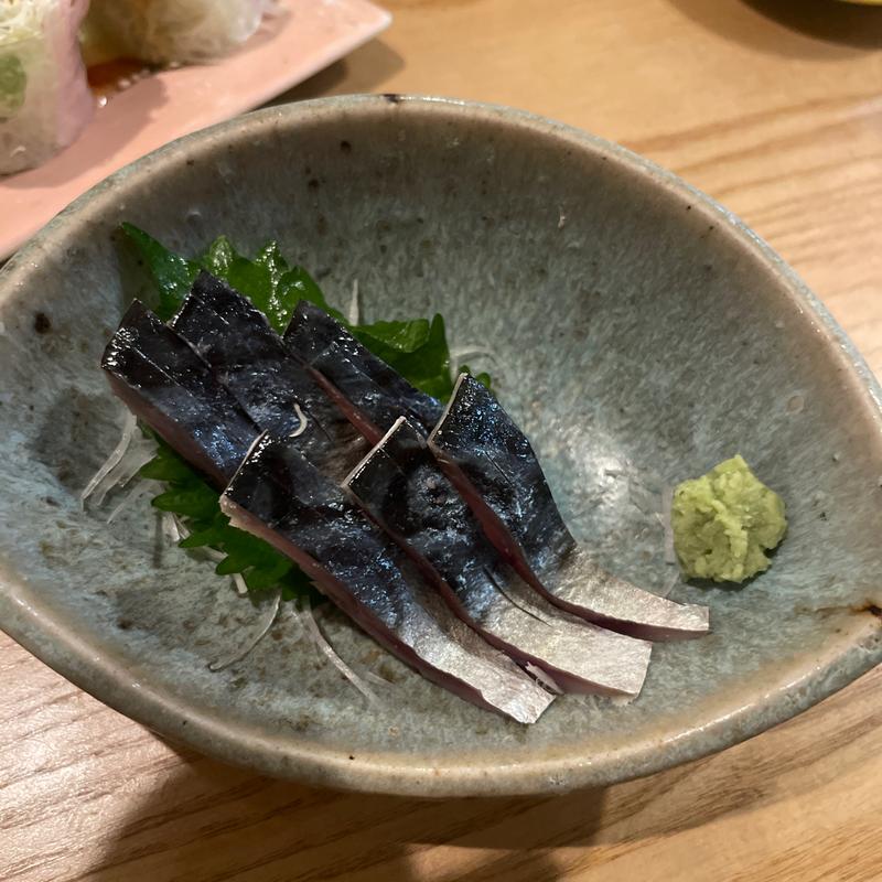 しめ鯖(居酒屋 いちき 若葉本店)