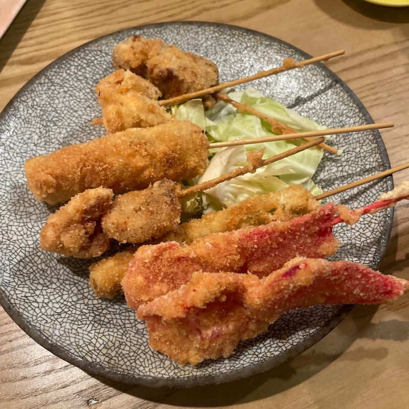 串カツ盛り合わせ(居酒屋 いちき 若葉本店)