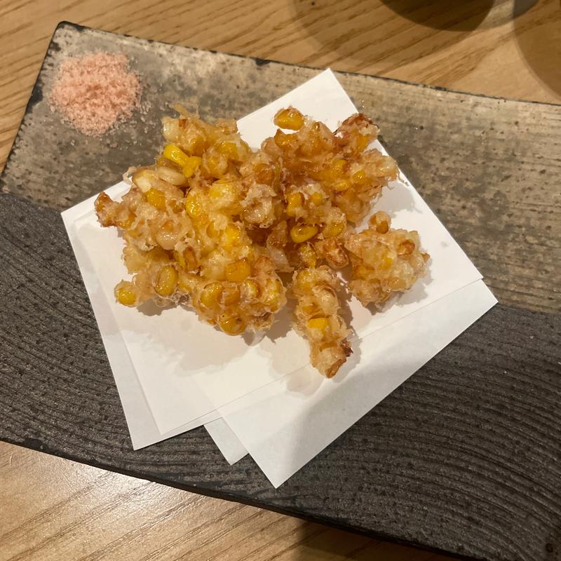 とうもろこしの唐揚げ(居酒屋 いちき 若葉本店)