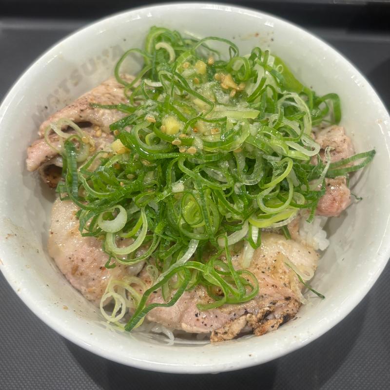 元祖ネギ塩厚切り豚カルビ丼(松屋 西新宿店 )