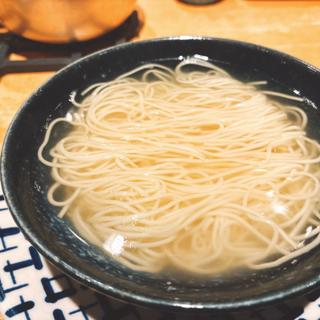ハーフ中華粥とハーフ汁そばのセット