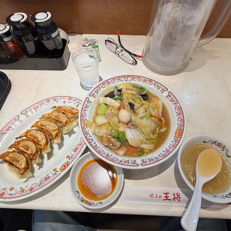 中華飯+餃子(餃子の王将 花見川店)