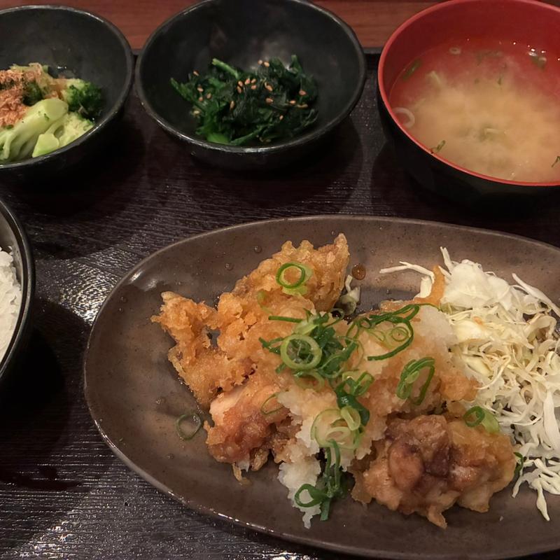 とり天おろしポン酢定食(本町酒場　福力 （フクリキ）)