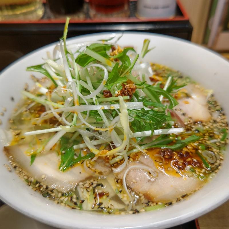 焦がしねぎ塩ラーメン(喜多方ラーメン 坂内 石川町店)