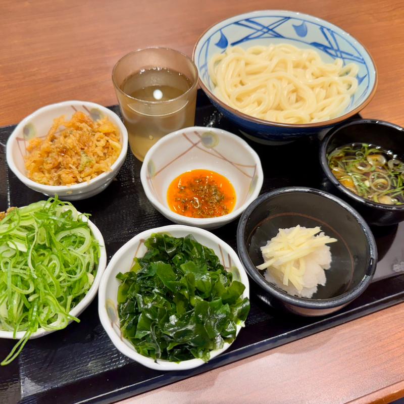 釜揚げうどん＋大根おろし＋サービスアイテム多数(丸亀製麺羽生)