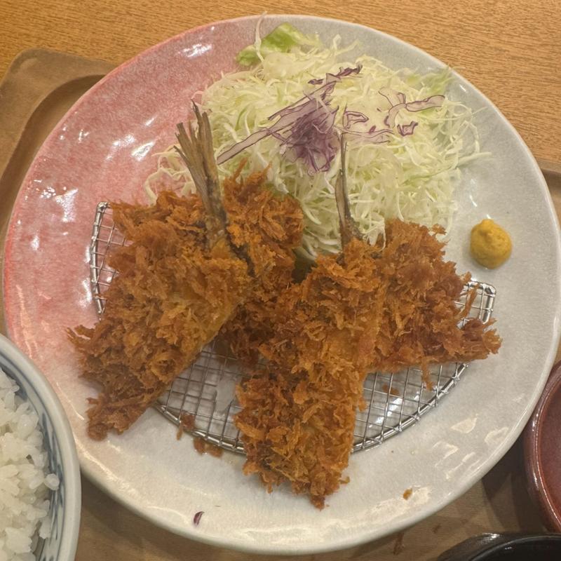アジフライ定食(さちのや食堂 青戸店)