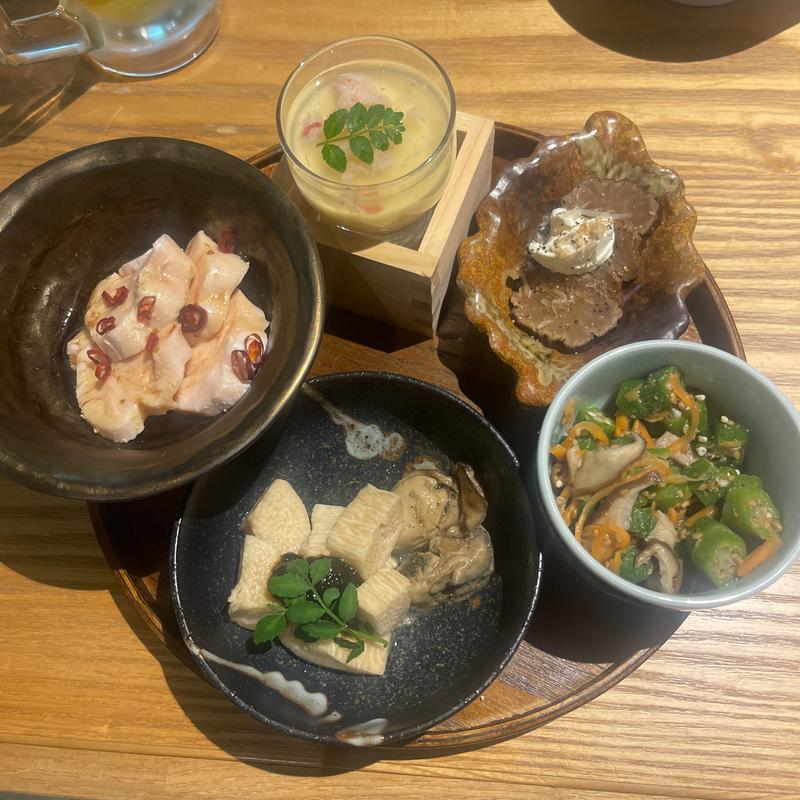 前菜5種盛り(天ぷら専門 イチバン)