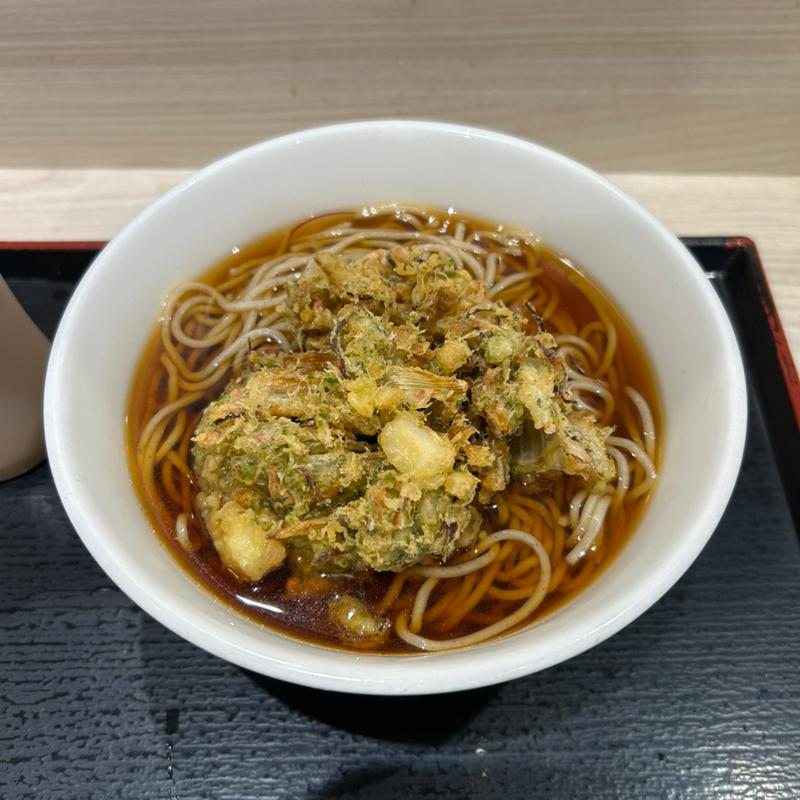 国産海苔香る小柱のかき揚げそば(いろり庵きらく 川口)