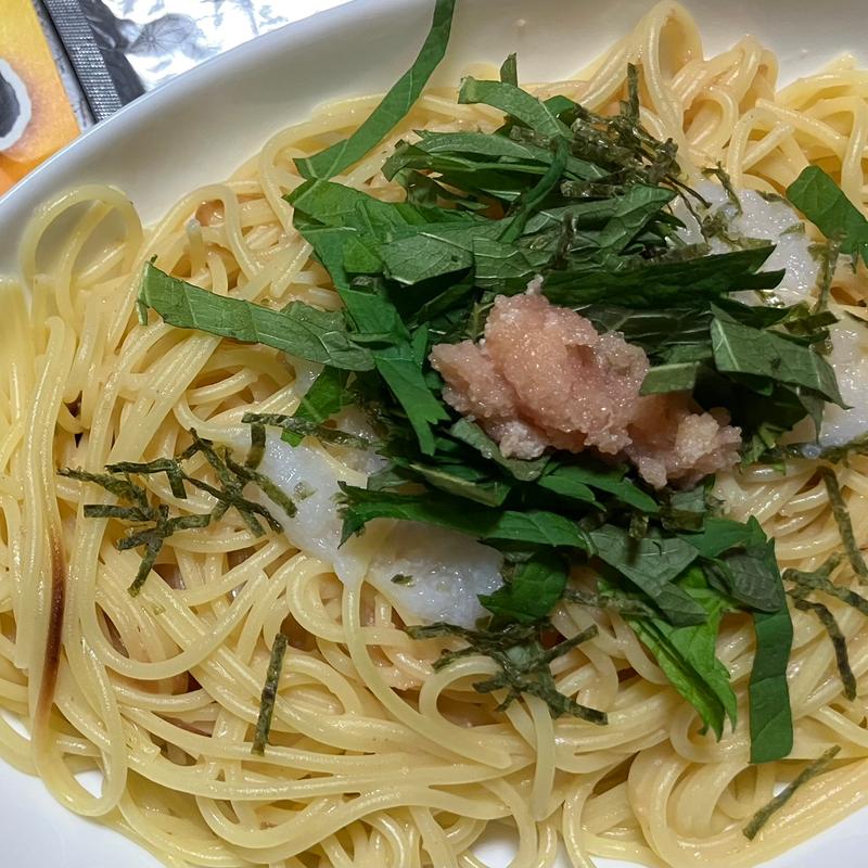 和風明太子パスタ(京料理 坂安)