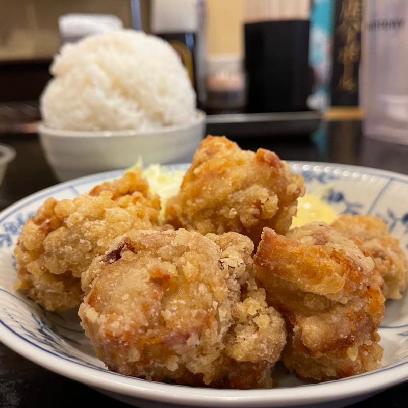 とりから定食　大盛り(きぬちゃん食堂)