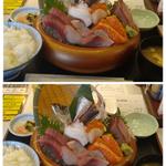 水産大漁刺身定食(浜焼き海鮮居酒屋 大庄水産 狛江店)
