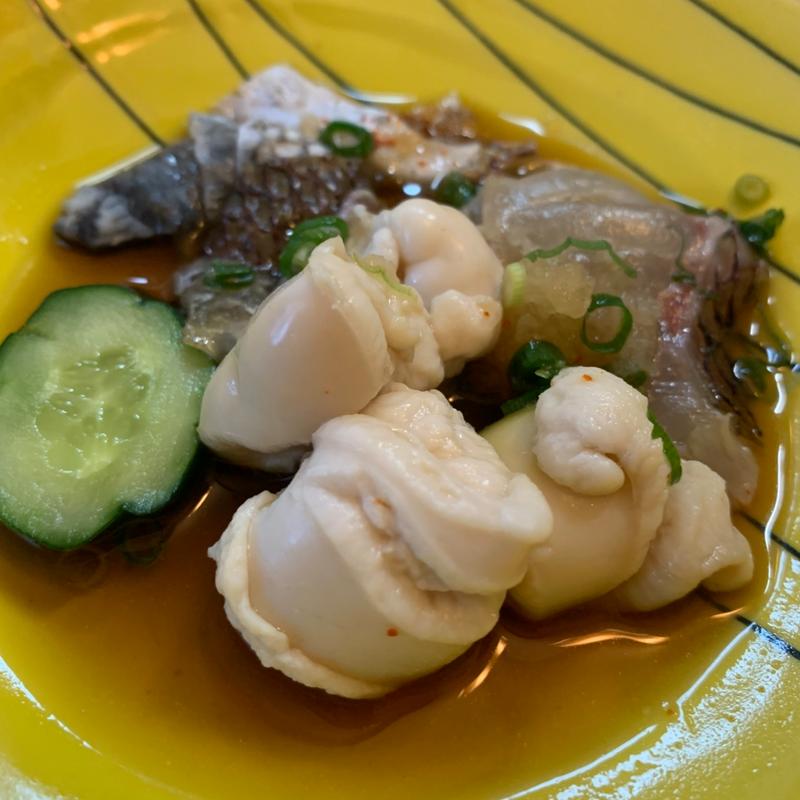 鯛白子ポン酢(ほそぼそ亭)