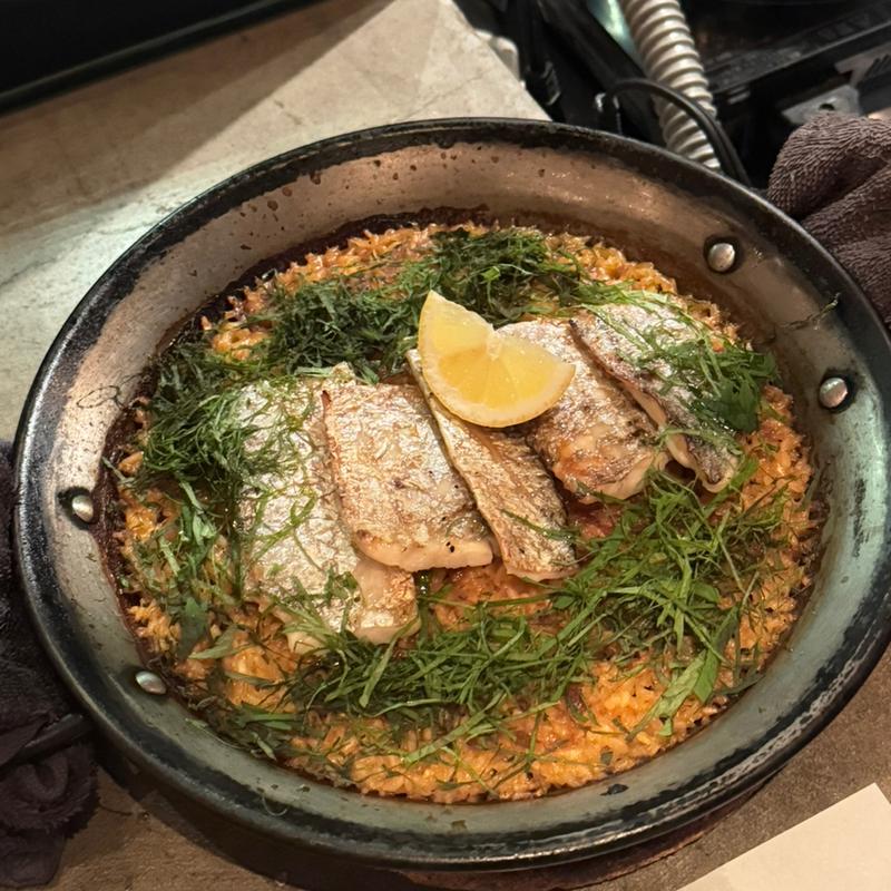 太刀魚と大葉のパエリア(PEP spanish bar 調布店)