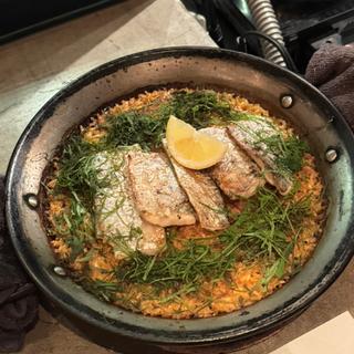 太刀魚と大葉のパエリア