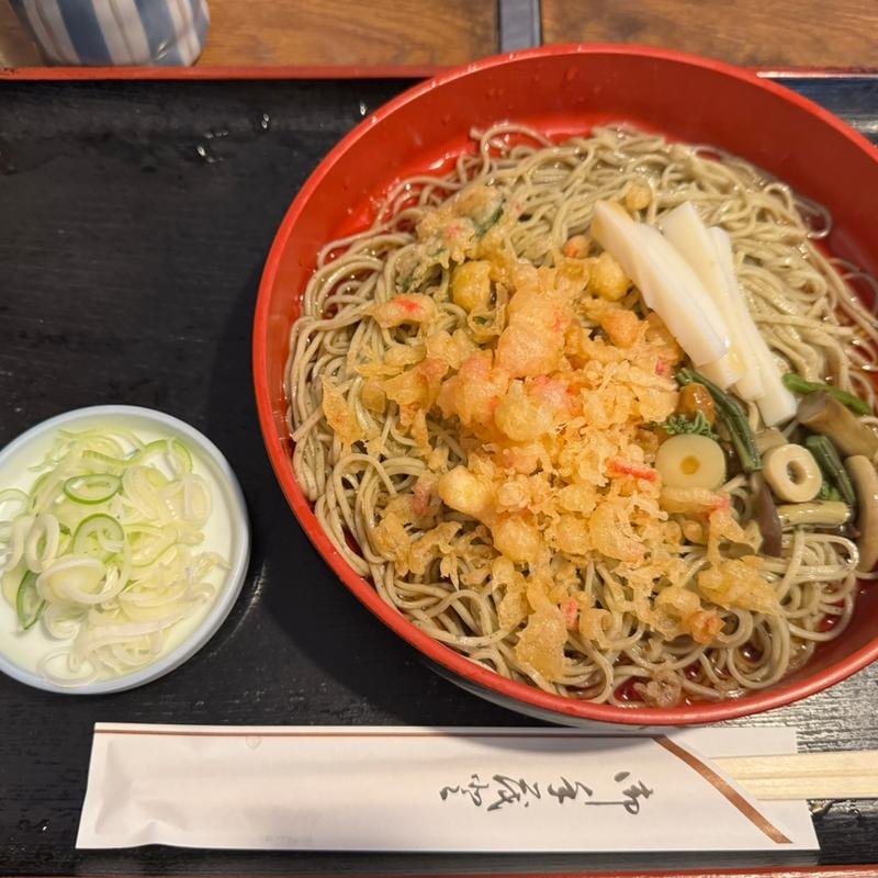 冷やしたぬきそば：大(更科大黒 )