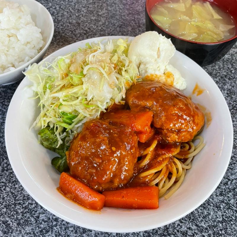 煮込みハンバーグ定食(ホルモン道場 輪倶闇市 川崎2号店)