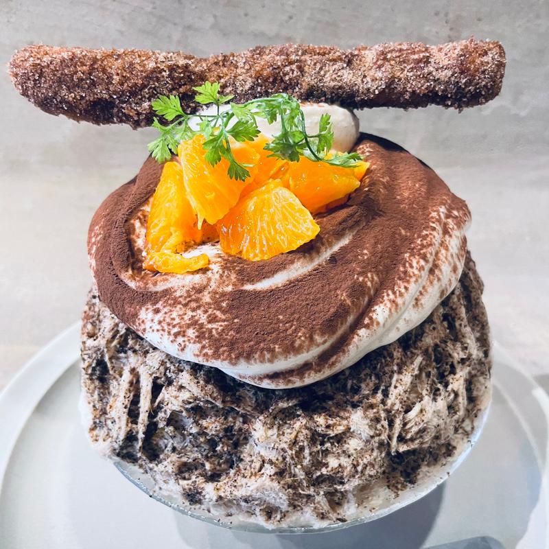 モクシチャイ、ティラミス、カラマンダリン、チュロス、豆虎コーヒーのかき氷(上原食堂（かき氷専門店）)