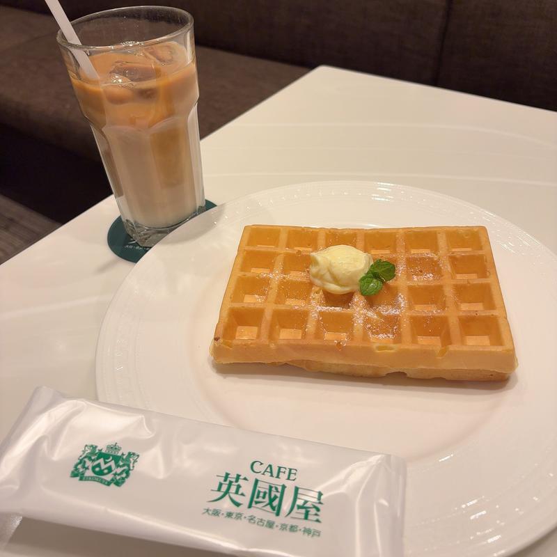 プレーンワッフルセット(カフェ 英國屋 天王寺MIO店)