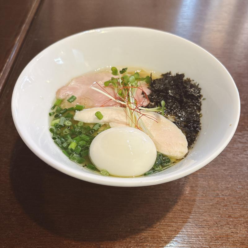 鶏清湯ら〜めん(塩) 味玉トッピング(小島流 （コジマリュウ）)