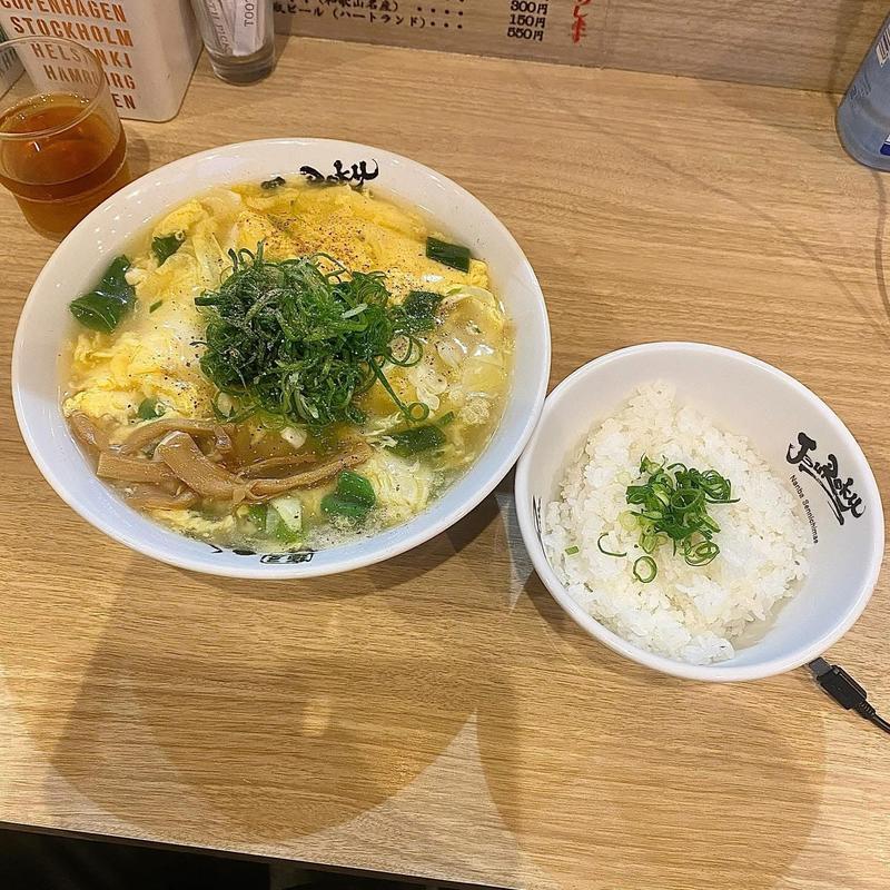 玉子ラーメン ご飯付き(麺屋丈六 キーノ和歌山店)