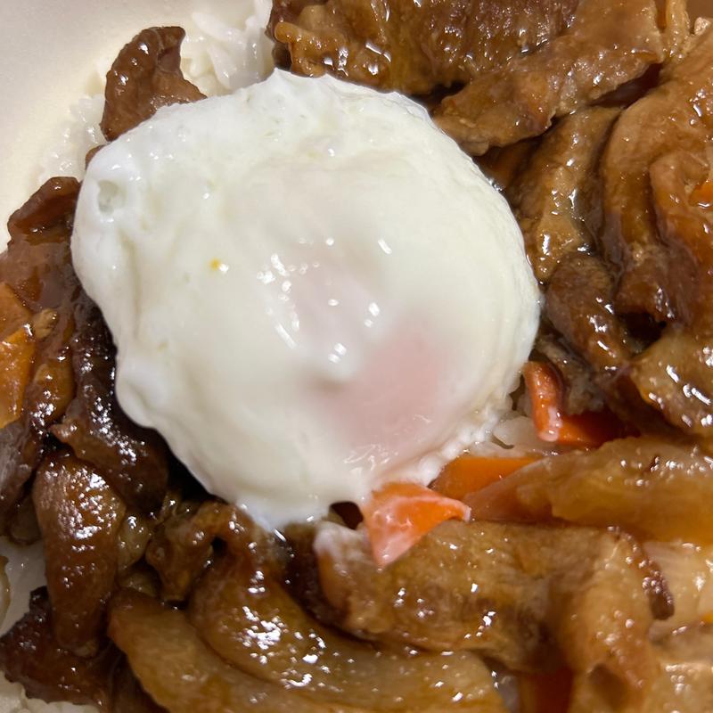 豚ジンギスカン丼 たまごトッピング(セブン-イレブン さっぽろ創世スクエア店)