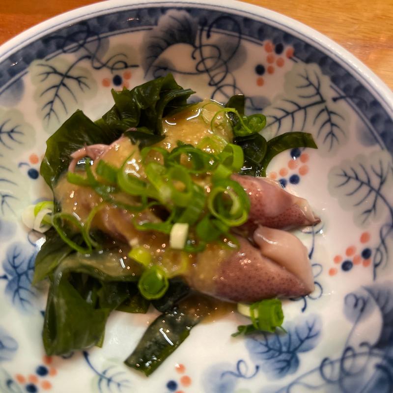 お通し　ホタルイカ酢味噌(小料理 ほりの)