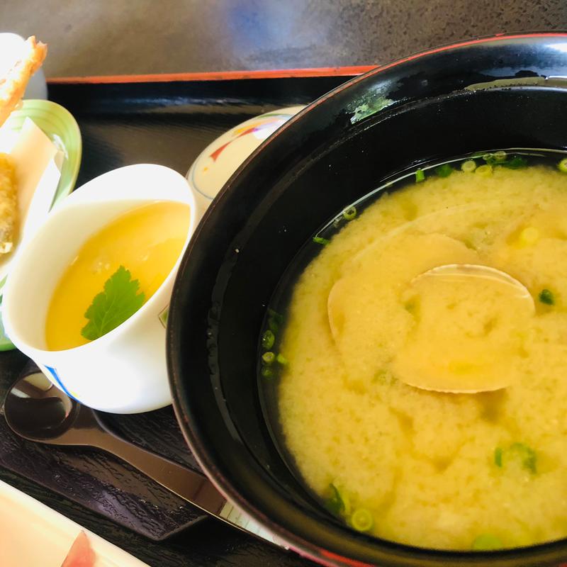 あさり汁_昼の寿司定食(万のせ )