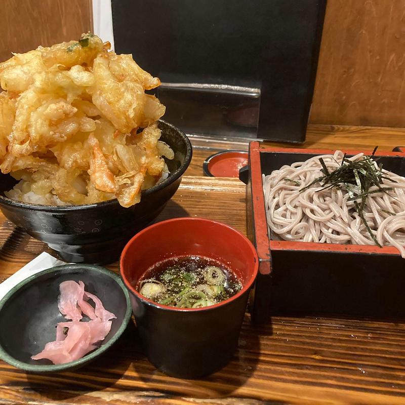 ざる蕎麦天丼セット(食事処 葵)