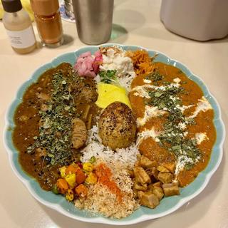 2種合いがけ 気まぐれ味玉