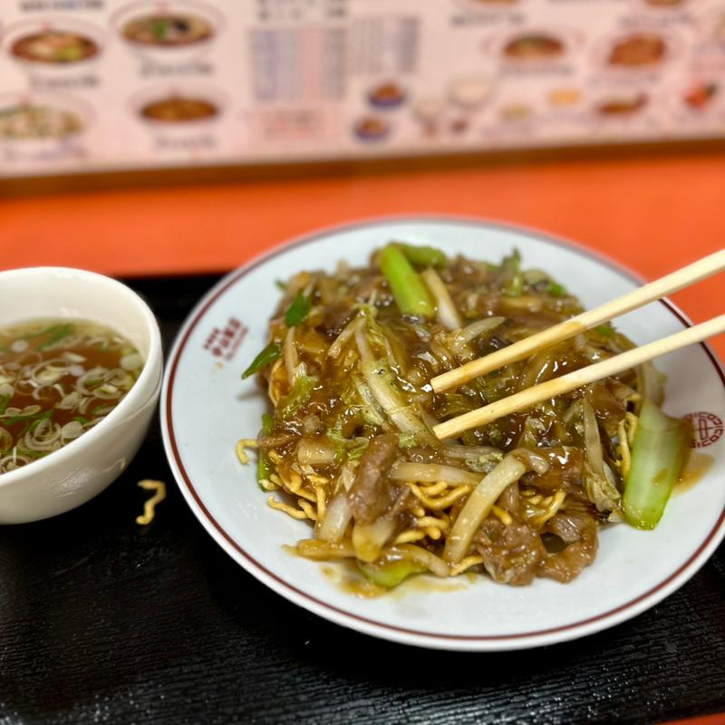 牛肉揚げソバ(中山飯店)