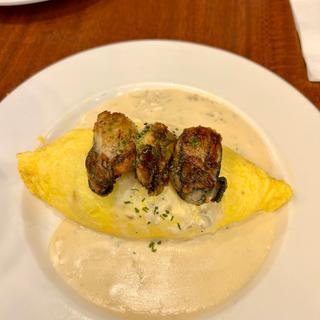 牡蠣のバター焼き添え ちいさなクリームオムライスセット(ロイヤルホスト津田沼駅前店)